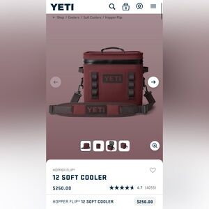 YETI Hopper Flip 12 Soft Cooler - Maroon